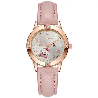 Rose gold diamond belt watch middle school watch women's Sanrio quartz watch cross-border watch wholesale