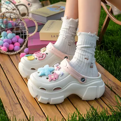 Women's White EVA Thigh-High Slippers Summer Wear