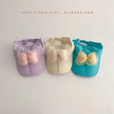 Pink Bow Girls Sunscreen Cap Quick-Drying