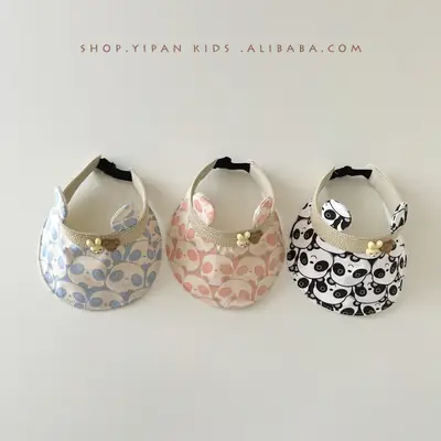 Baby Panda Hat Set for Girls Blue White
