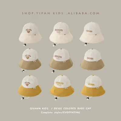 Quilan Kids Fisherman Cap Pink White Sunscreen Baseball Cap