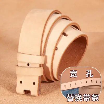 Men's Wide Hole Replacement Belt Real Cowhide