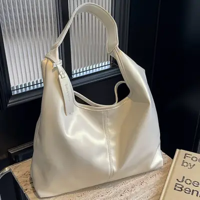 Silver Metallic Shoulder Bag for Women 2024