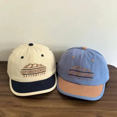 Japanese Retro Baseball Cap with Embroidered Logo