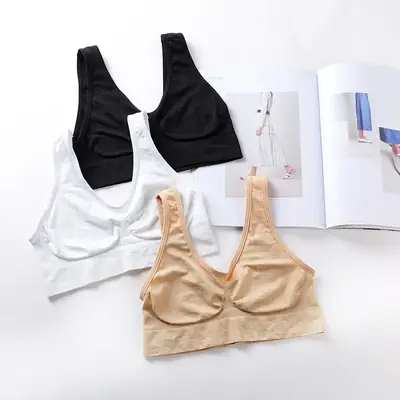 White Crossbody Bra No Chest Pad No Steel Ring Plus Size Vest Women Single Layer Bra Underwear Women