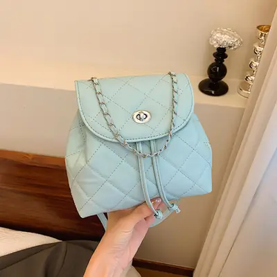 Korean Style Rhombic Chain Shoulder Bag 2024
