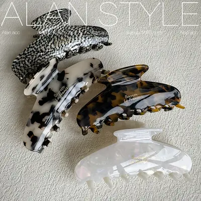 Alan French High-end Hair Claw Clip Zhang Xiaohui Acetic Acid Vintage Camila