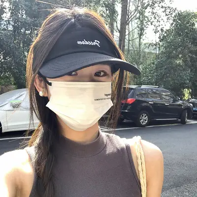 Women's White UV Visor Cap Set with Adjustable Strap