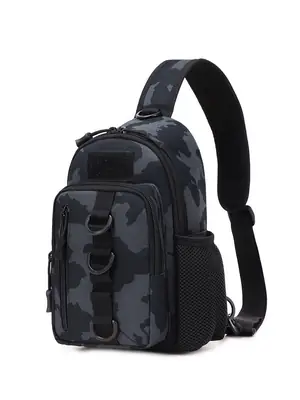 Men's Camouflage Crossbody Bag with Tactical Design