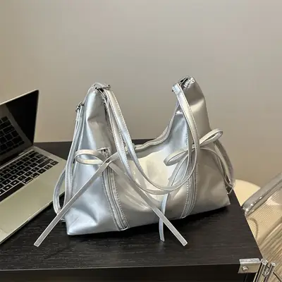 Large Capacity Korean Style Bow Shoulder Bag Women