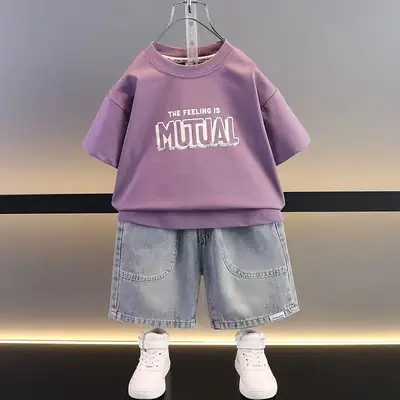 Boys Denim Shorts Short Sleeve Summer 2024