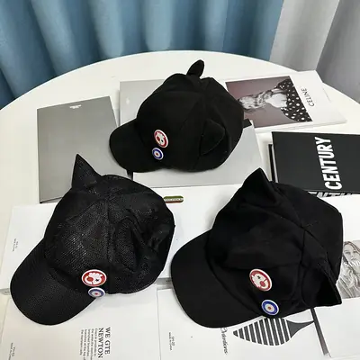 Asuka Cat Ears Baseball Cap Black