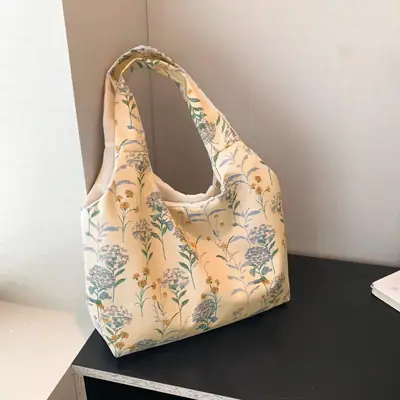 Korean Style Floral Shoulder Bag 2024