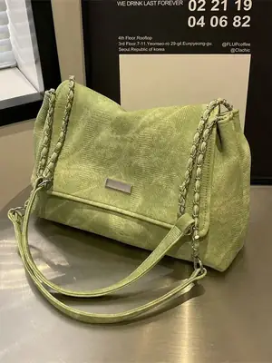 Grey Chain Shoulder Bag for Women Summer