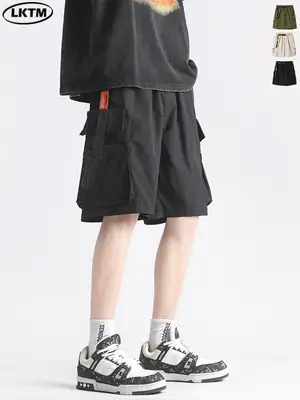 Men's Black Waterproof Functional Shorts Summer Casual