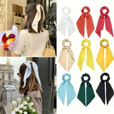 Satin Cross-Border Hair Scrunchies Set of 3