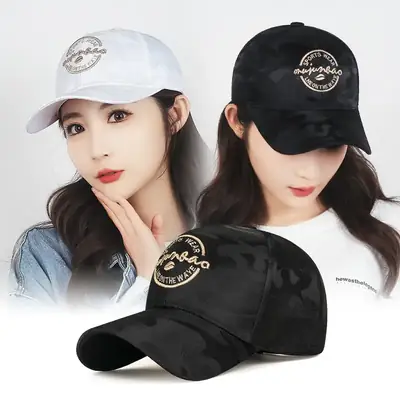 Black Embroidered Baseball Cap for Men Women