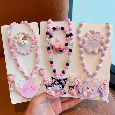 Girls Cute Rice Beads Necklace for Girls