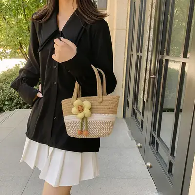 Flower Woven Handbag for Women Summer 2025