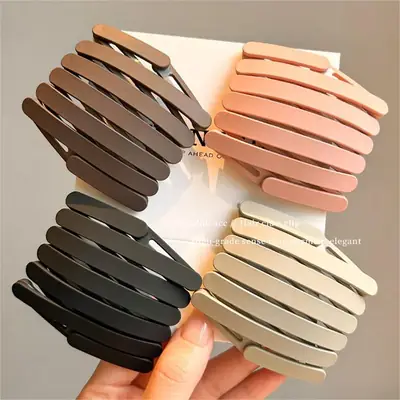 Travel Retractable Hair Band for Women Black New Toothed Non-Slip