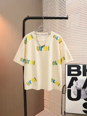 Boys T-Shirt Black 2026 Summer Cotton Kids