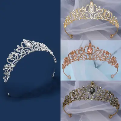 Korean Style Full Diamond Crown Wedding Headwear