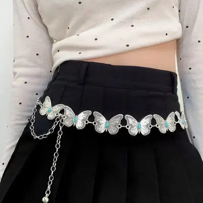 Butterfly Metal Waist Chain Belt for Women 2025