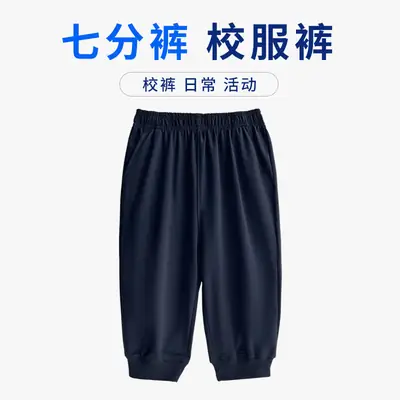 Boys Navy Blue Summer Sports Capri Pants