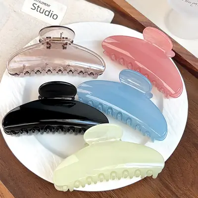 Korean Style Shark Clip for Women with Pearl Beads