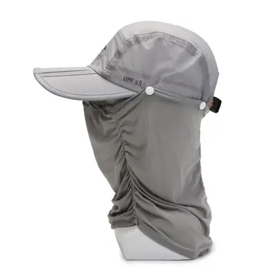 Blue Sunshade Cap & Shawl Set for Outdoor Use