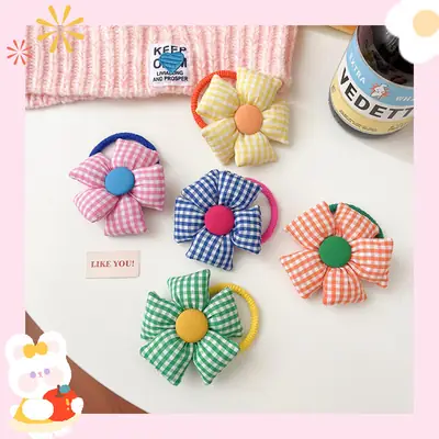 Girls Sunflower Hair Ties with Rubber Bands