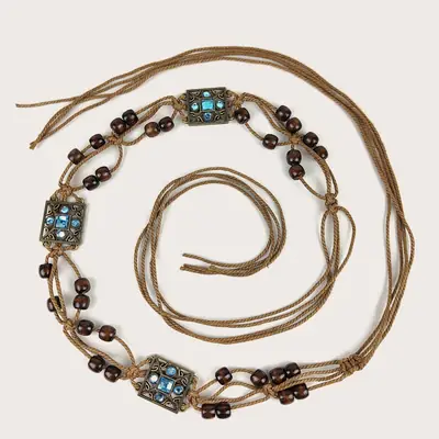 Women's Bohemian Rhinestone Waist Chain Belt