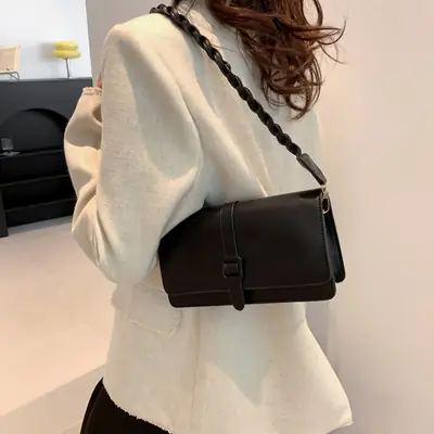 White K-Style Crossbody Bag for Women 2025