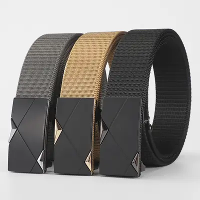 Toothless Hole-Free Automatic Buckle Belt for Men