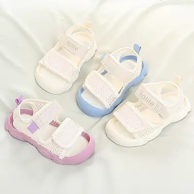 Baby Mesh Sandals Blue White Toddler Shoes