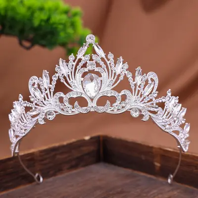Luxury Rhinestone Hair Crown for Weddings & Events