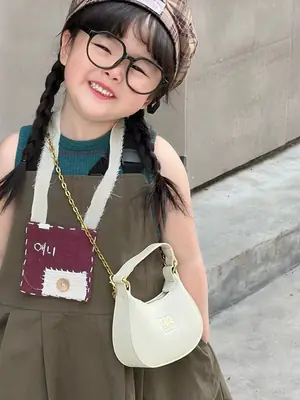 Pink Korean-style Underarm Bag for Girls