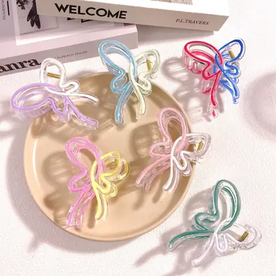 New Sweet Cool Wind Gradient Hollow Butterfly Hairpin
