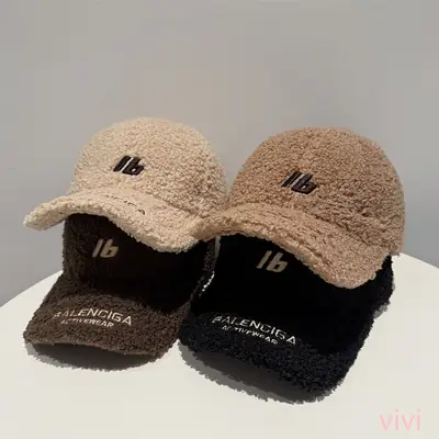 Winter Letter Embroidery Wool Cap Women Men