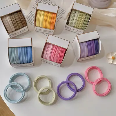 Free Shipping Rubber Hair Ties, Non-Harming, Colorful