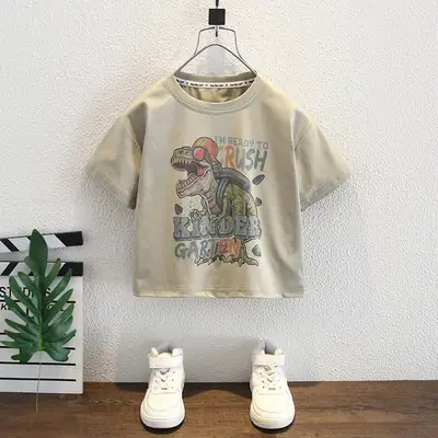 Boys Cotton T-Shirt White 2024 Graphic Print