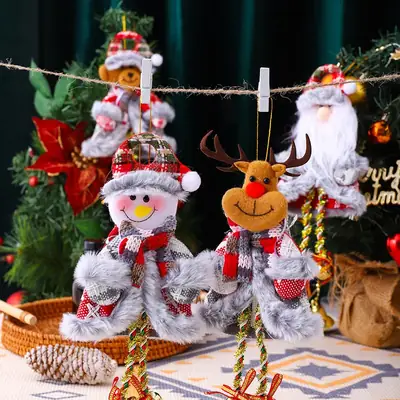 Santa Claus Decorative Pendants with Bell Accents