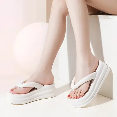 EVA Thick Pink Flip Flops Women Anti-odor Non-Slip