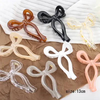 13cm Oversized Black Hair Clip for High Ponytail