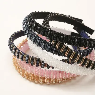 Women's Cross-Country Rhinestone Headband with Diamond Baroque Design