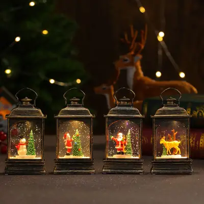 Christmas Luminous Santa Claus Lantern Set of 4