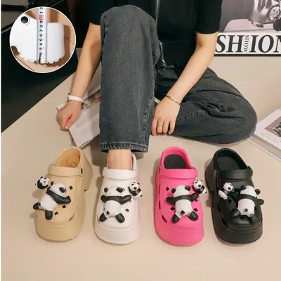 Women Black Chunky Sandals Summer Lightweight High-Value