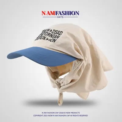 Women's Pink Letter Embroidered Sunscarf Cap