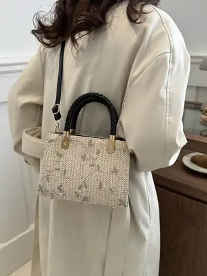 Women's 2024 Summer Shoulder Crossbody Bag with Braided Handles