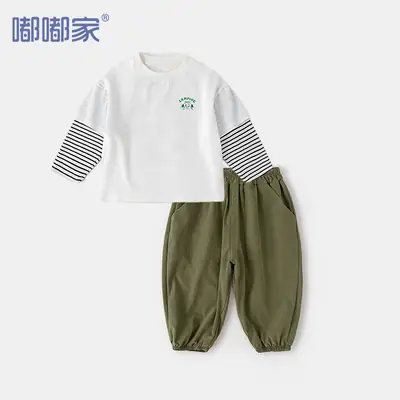 Kids Grey Cotton Casual Pants Spring Soft